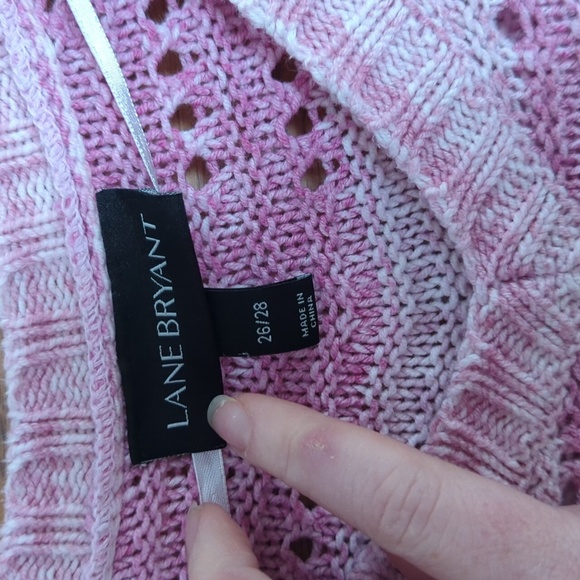 Lane Bryant Chunky Knit Tunic Top Pink Ombre Size 26/28 - Picture 2 of 5